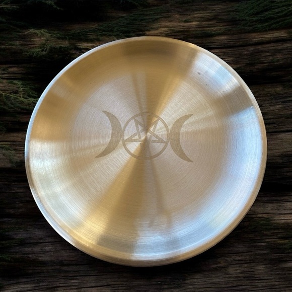 Other - Silver Plate with triple Moon Motiff
